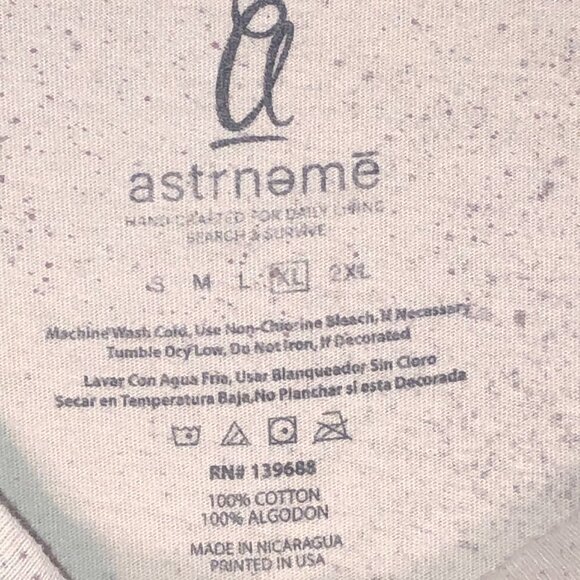 ASTRNEME short sleeved splatter design t-shirt; XL - Picture 3 of 5